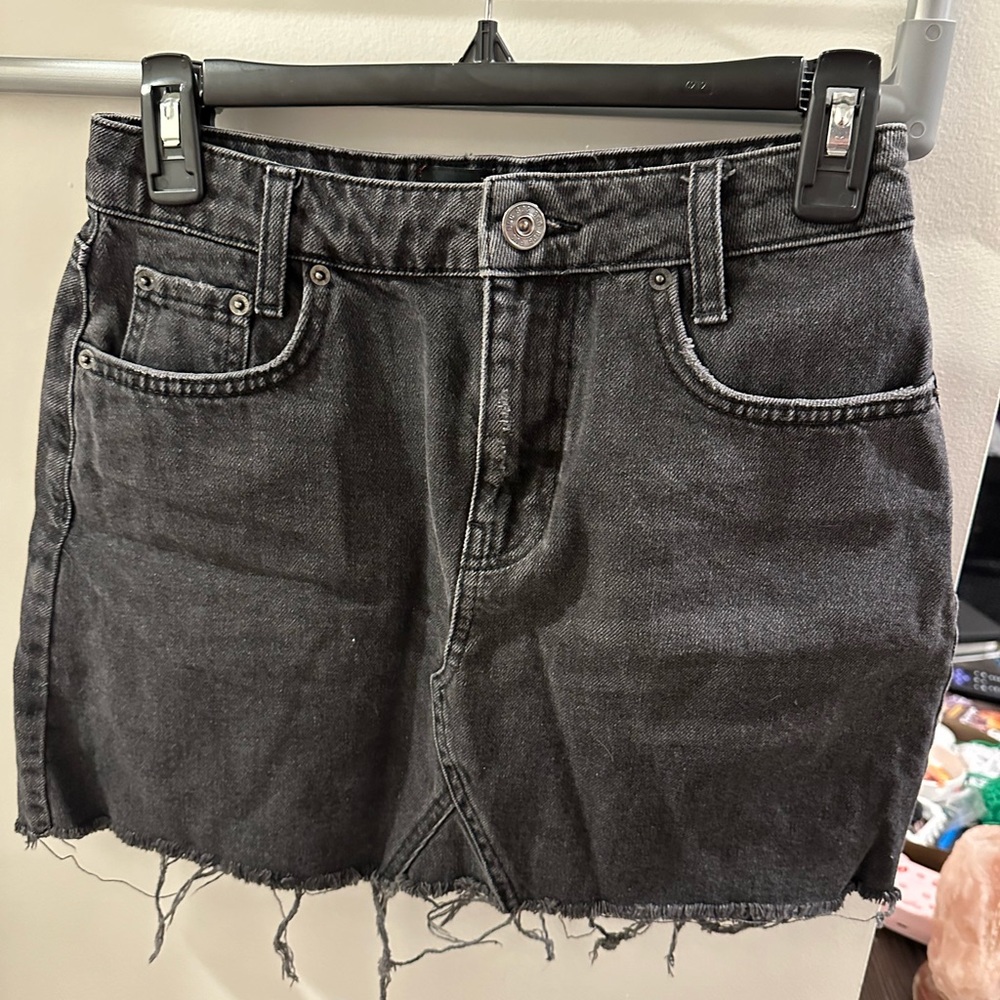 Urban Outfitters Black Denim Mini Skirt